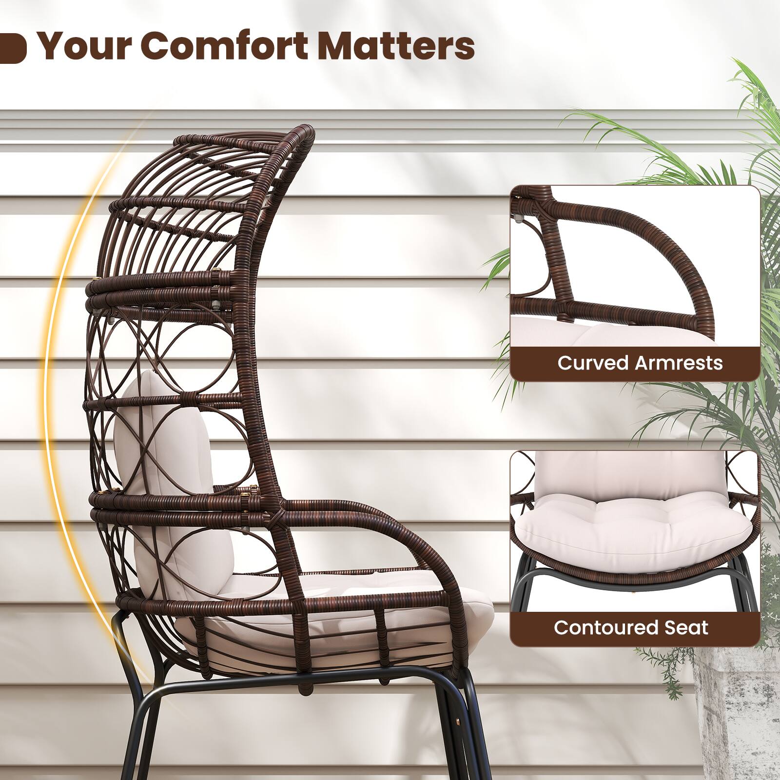 Your Comfort Matters  
Curved Armrests  
Contoured Seat