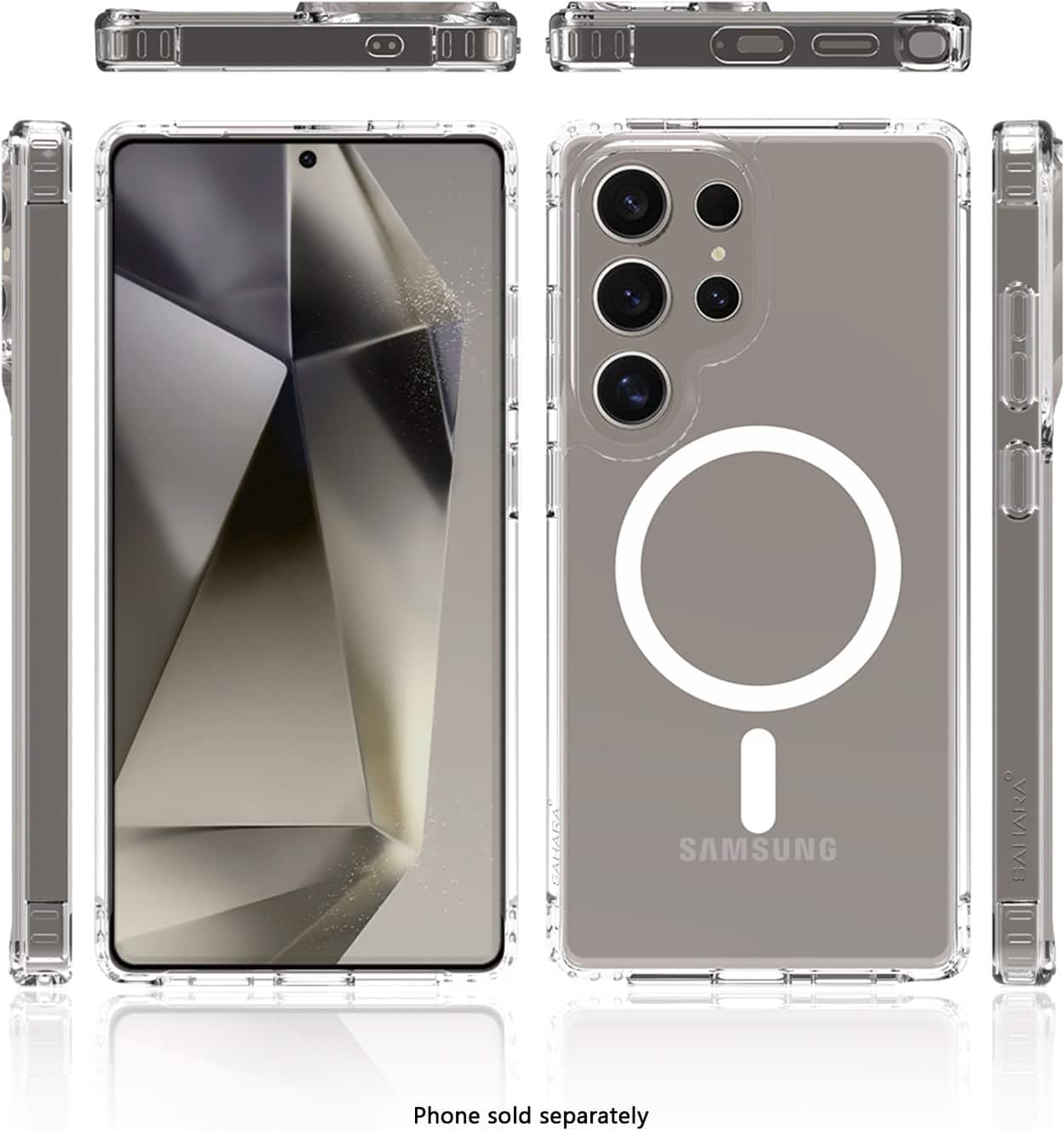 Samsung phone sold separately.