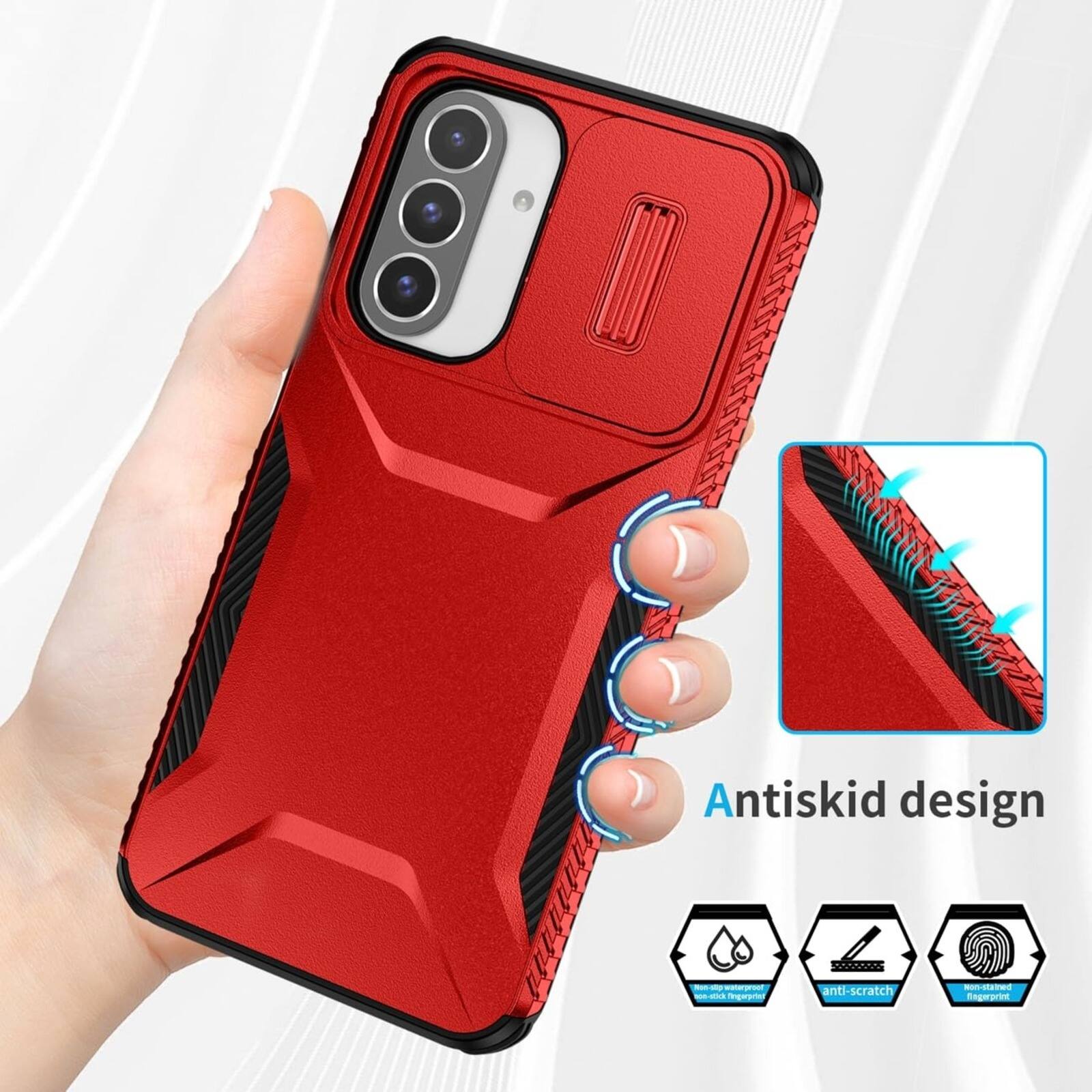 Antiskid design  
Non-slip 100% on-stick fingerprint  
anti-scratch  
Non-stained Regprint