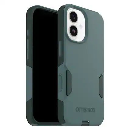 Front. OtterBox - Commuter Series Hard Shell for Apple iPhone 17 - Green.