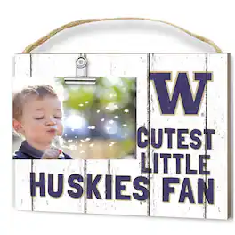 Jardine - Washington Huskies 8'' x 10'' Cutest Little Weathered Logo Clip Photo Frame - White