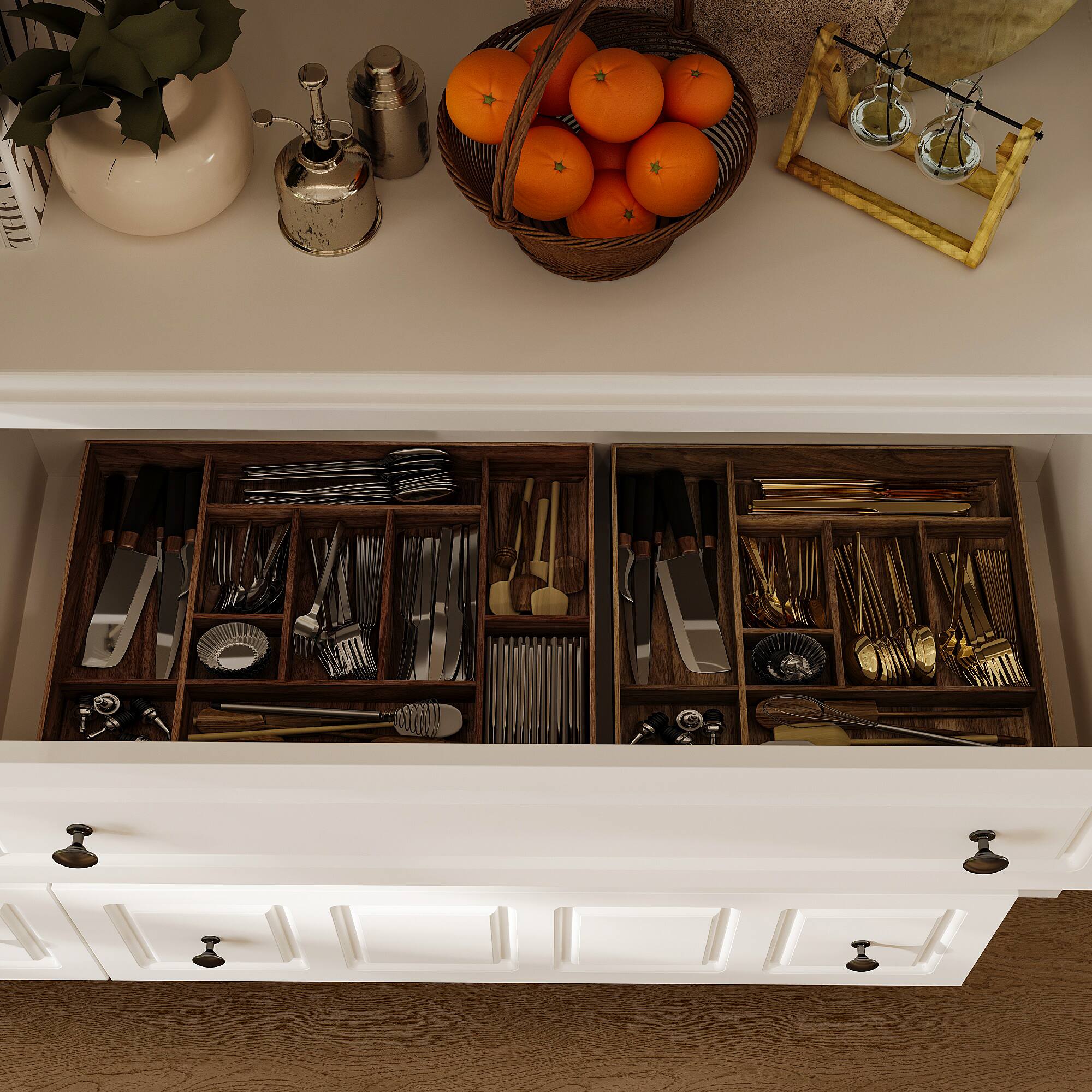 Back. FUFU & GAGA - Extra Large Display Cabinet with Glass Doors and Roman Column Design for Living Room Dining Room Storage - White.