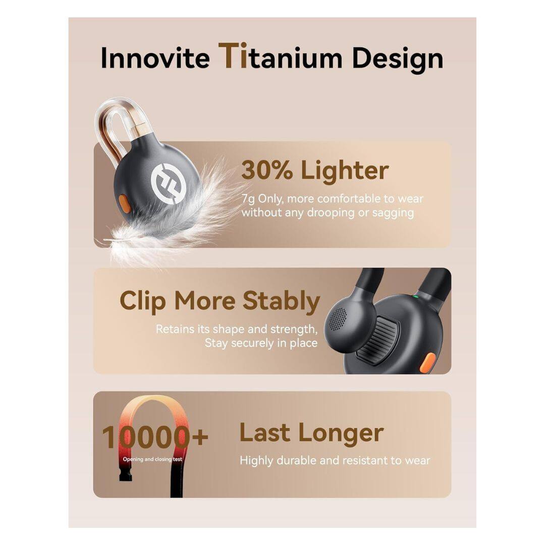 Innovite Titanium Design

30% Lighter
7g Only, more comfortable to wear without any drooping or sagging

Clip More Stably
Retains its shape and strength, Stay securely in place

10000+
Last Longer
Highly durable and resistant to wear

Opening and closing test