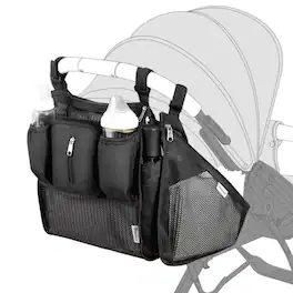 Kitcheniva - Mesh Stroller Organizer Set Of 2 - Black