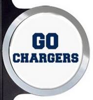 Alt View 2. PRORUN - San Diego Chargers Automotive License Plate Frame with Team Badges - Multi.