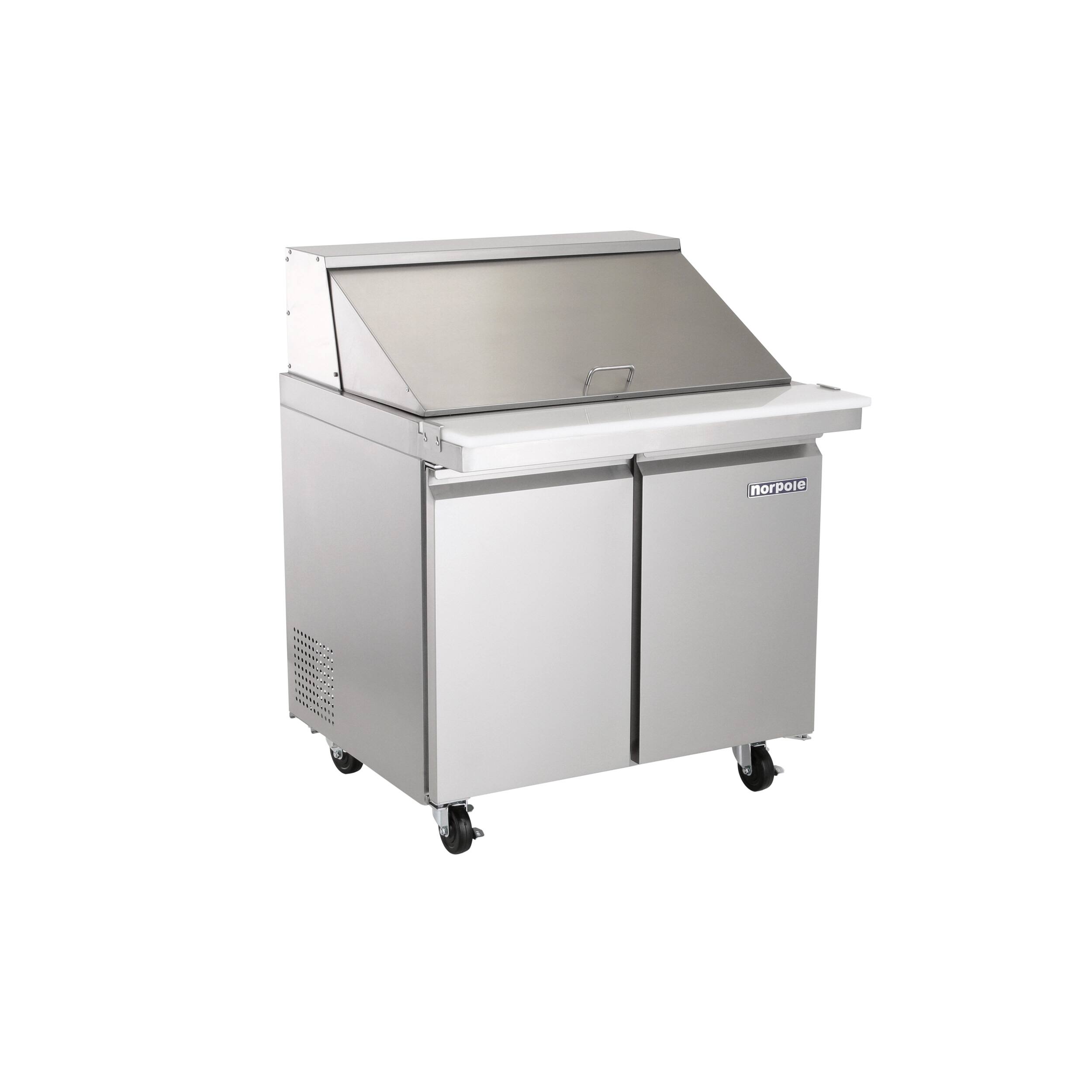 Alt View 5. Magic Chef - Commercial 7.6 cu. ft. Mega Top Prep Table Refrigerator in Stainless Steel - Stainless Steel.