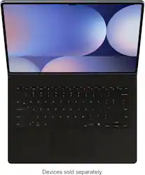 Samsung - Galaxy Tab S10 Ultra/S9 Ultra Book Cover Keyboard - Black - Front_Zoom