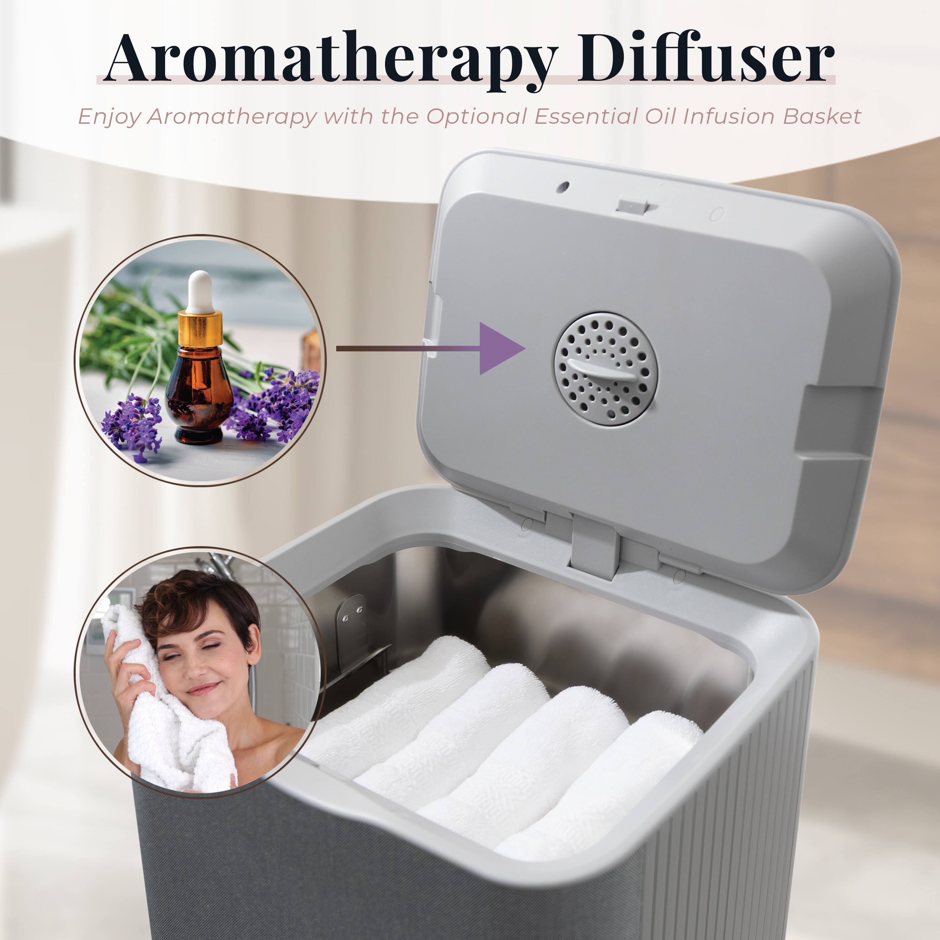 Aromatherapy Diffuser  
Enjoy Aromatherapy with the Optional Essential Oil Infusion Basket