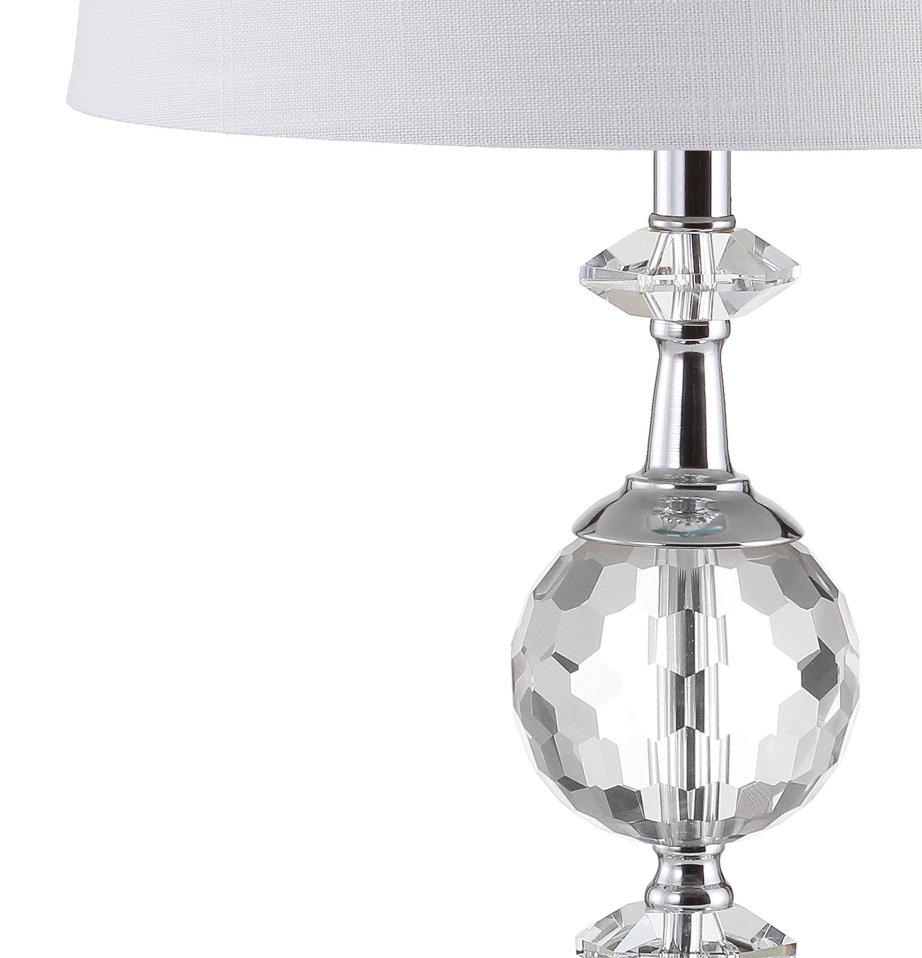Alt View 3. Jonathan Y - Channing 25.5" LED Crystal/Metal Table Lamp, Clear/Chrome - Clear/Chrome.