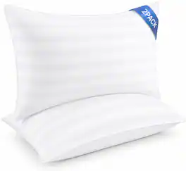 COQOOL - Bed Pillows Queen Size Set of 2 - Luxury Hotel Pillows for Sleeping - White