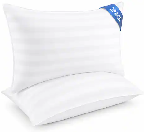 Front. COQOOL - Bed Pillows Queen Size Set of 2 - Luxury Hotel Pillows for Sleeping - White.