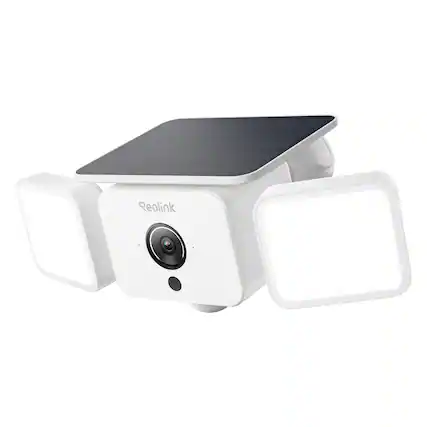 Front. Reolink - F310B Outdoor 2K 4MP Solar Security Floodlight Wireless Wi-Fi with Ultra-Wide Camera, Adaptive Lighting, 1000 Lumens - White.