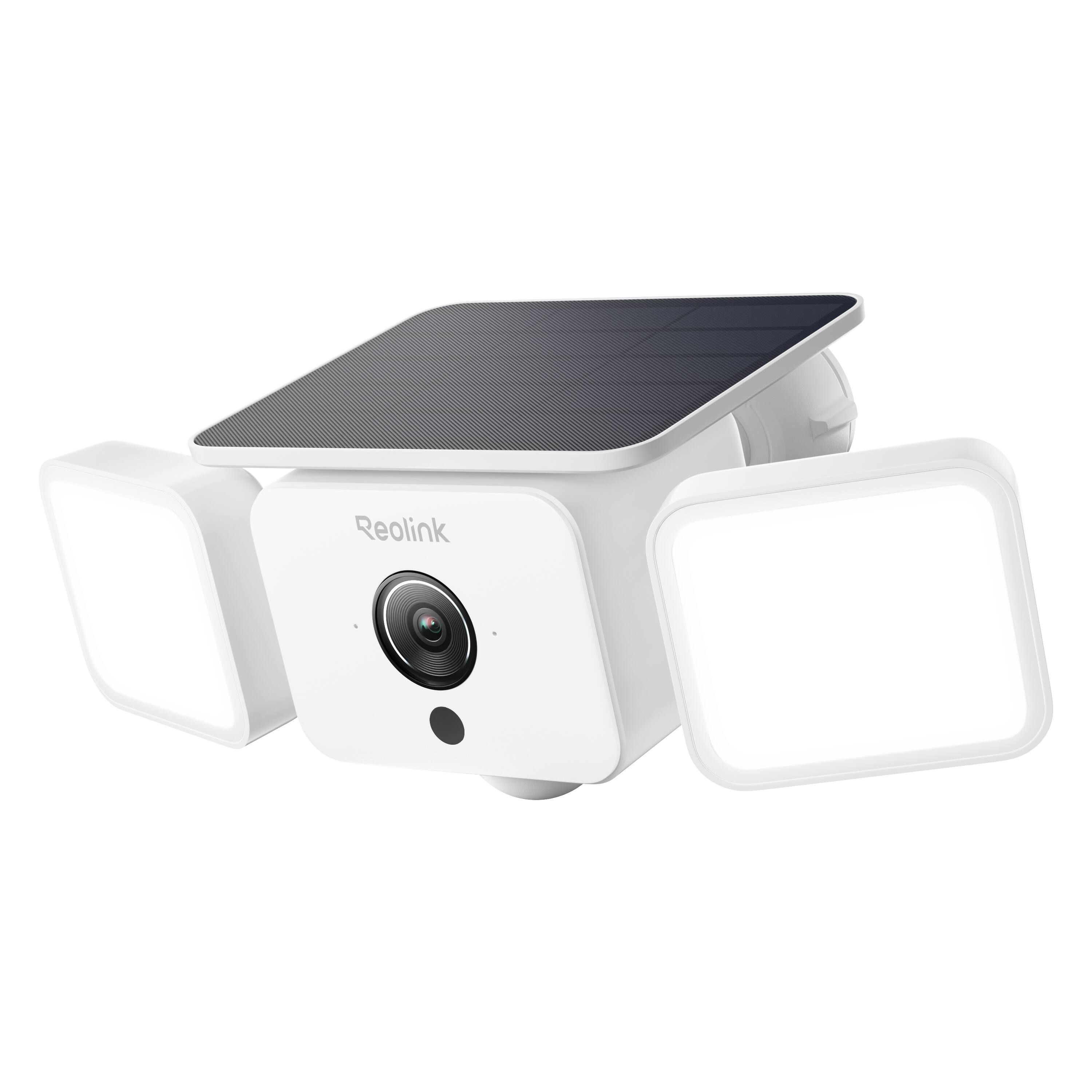 Front. Reolink - F310B Outdoor 2K 4MP Solar Security Floodlight Wireless Wi-Fi with Ultra-Wide Camera, Adaptive Lighting, 1000 Lumens - White.