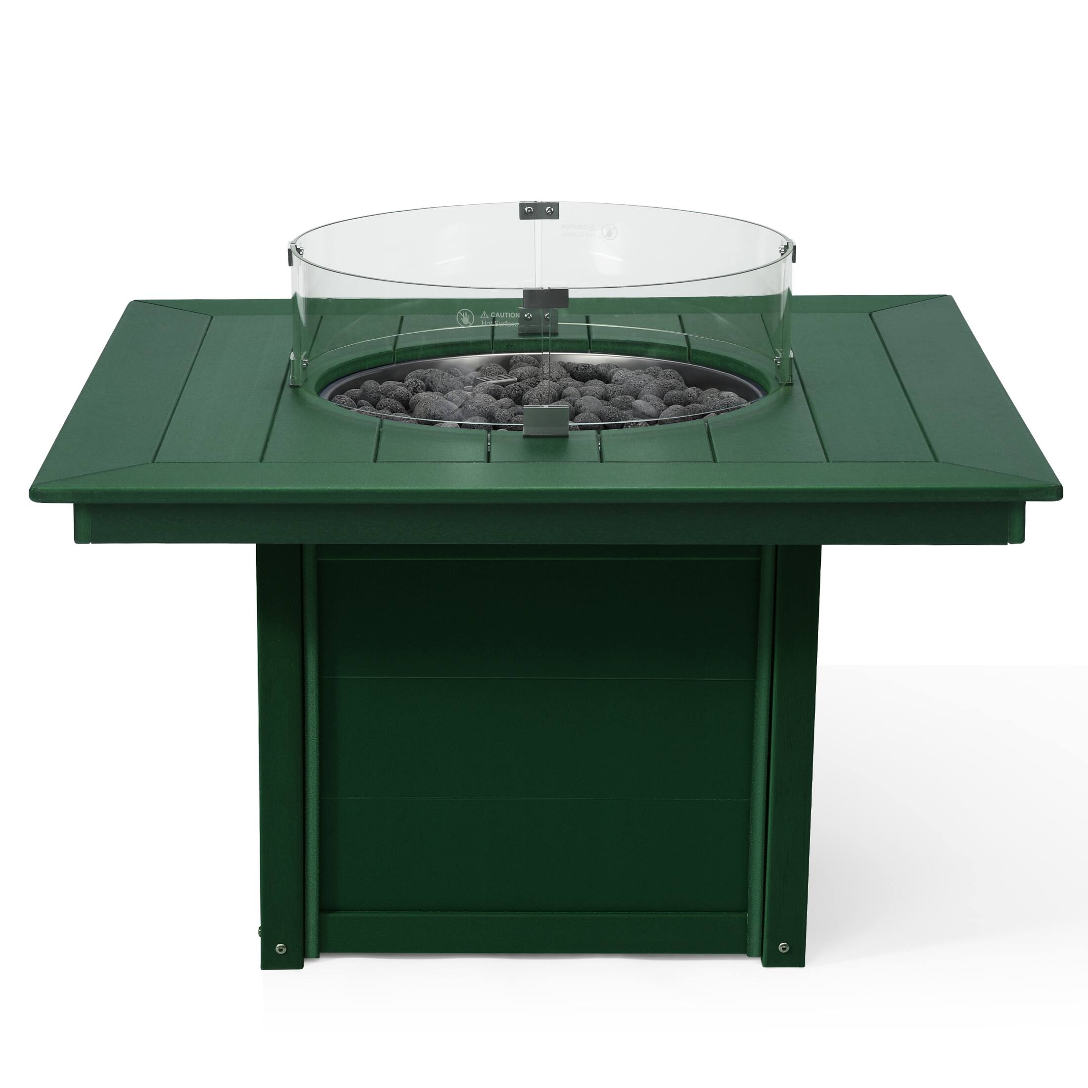 Alt View 1. WestinTrends - WestinTrends Helios 42" Modern Outdoor Patio Propane Square Fire Pit Table.