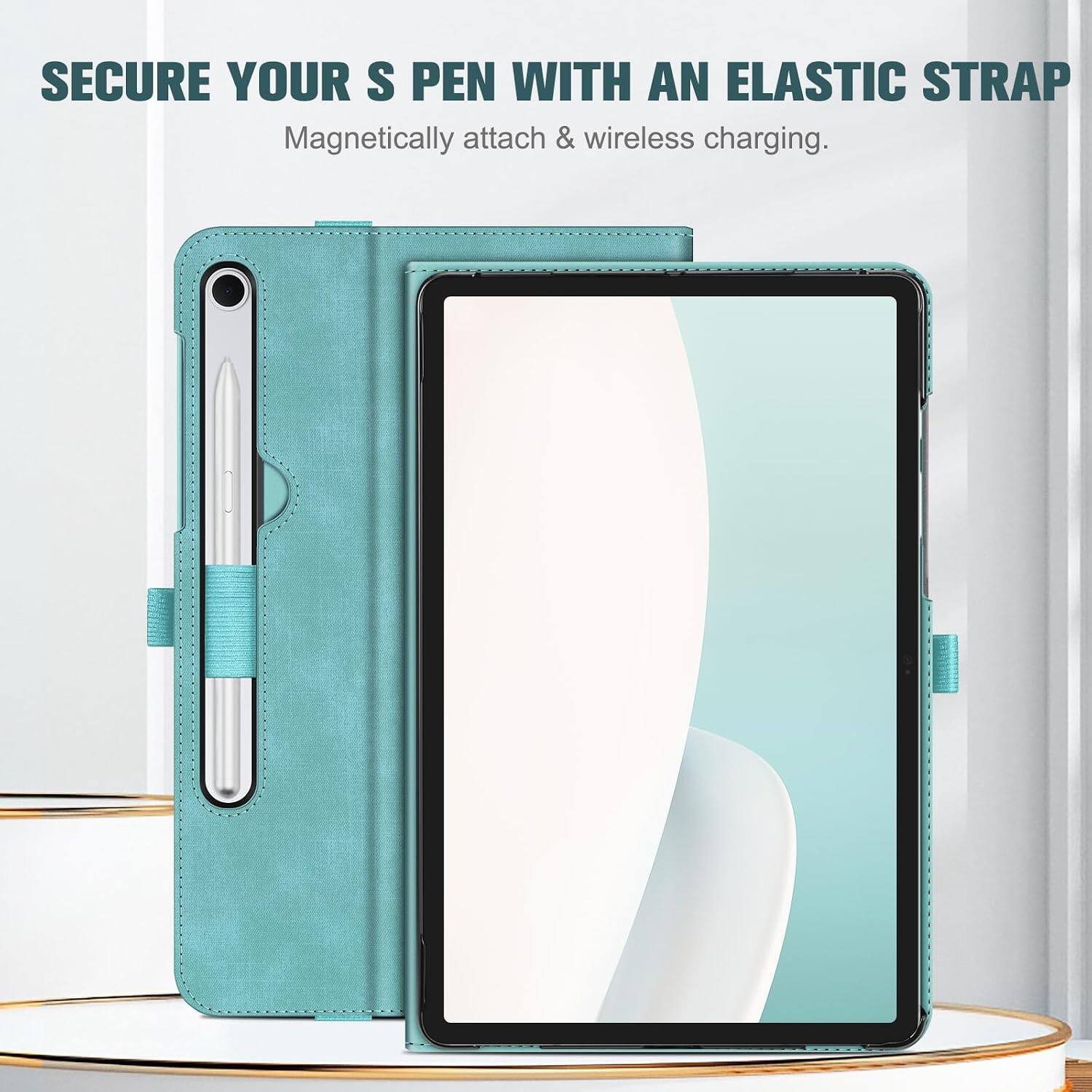 SECURE YOUR S PEN WITH AN ELASTIC STRAP  
Magnetically attach & wireless charging.