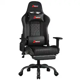 CloudRest Pro - Ergonomic Computer Chair with Footrest, 90°-155° Reclining Gaming Chair - Black