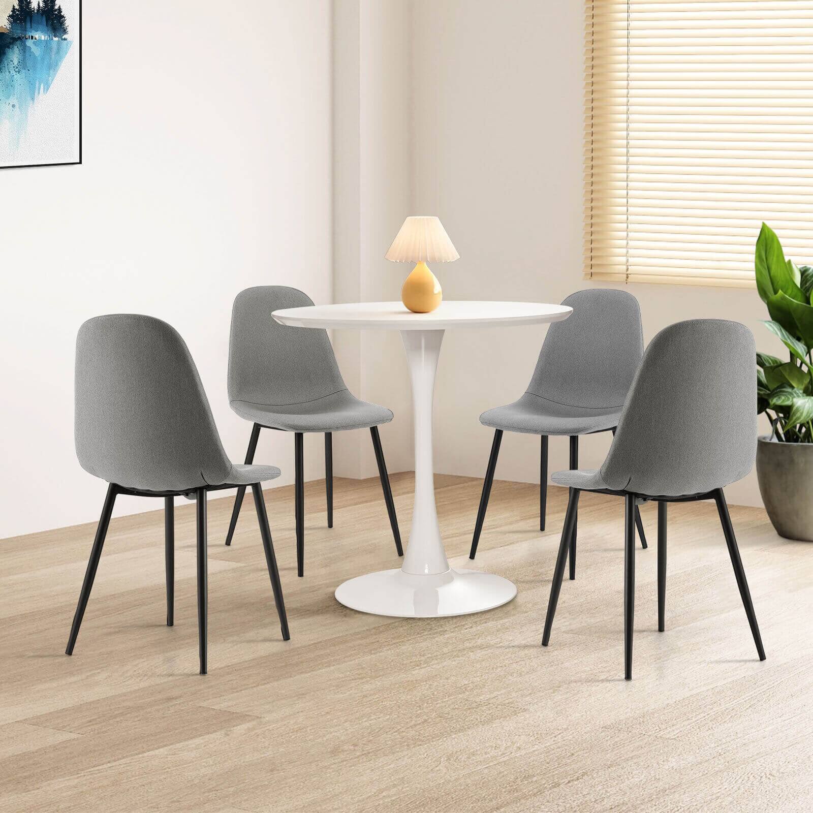 Alt View 7. Ecooso - 32 Inch Round Tulip Dining Table with Smooth MDF Top, Compact Dining Desk for Home Office or Kitchen - White.