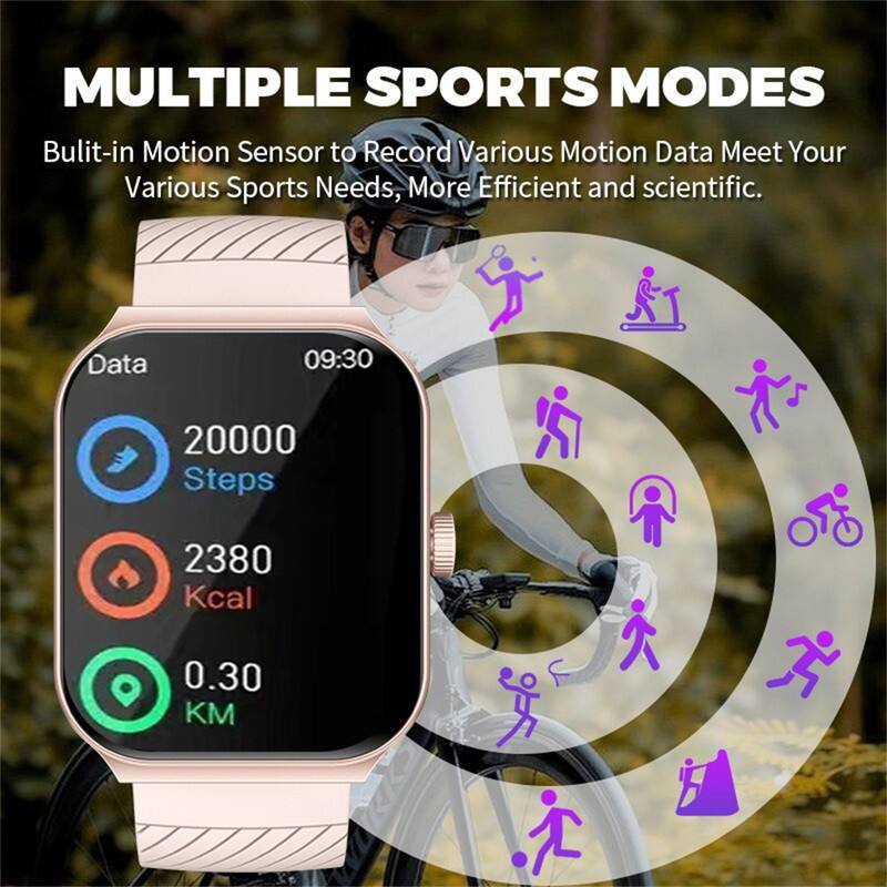 MULTIPLE SPORTS MODES

Bulit-in Motion Sensor to Record Various Motion Data Meet Your Various Sports Needs, More Efficient and scientific.

Data
09:30
20000 Steps
2380 Kcal
0.30 KM