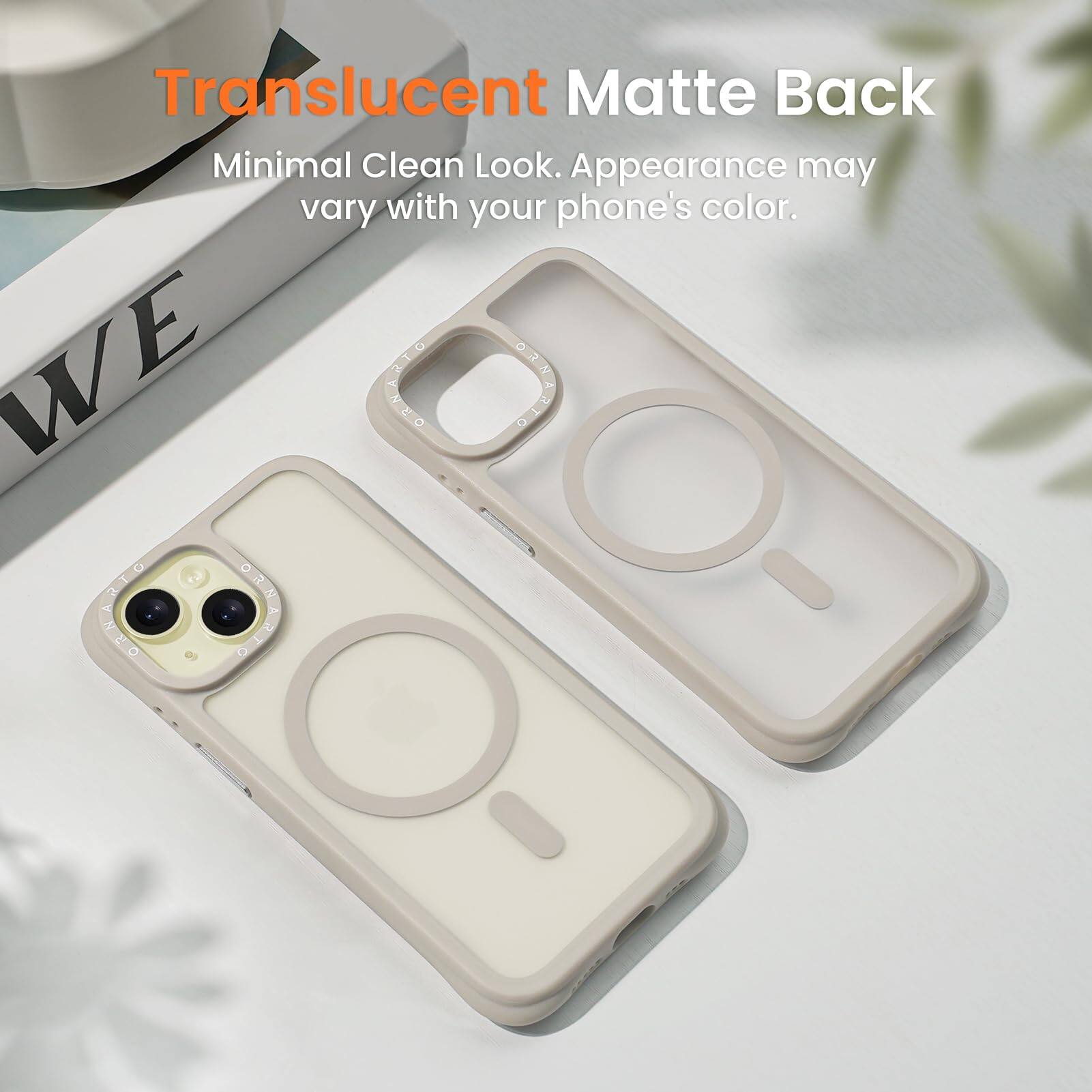 Translucent Matte Back Minimal Clean Look. Appearance may vary with your phone's color.