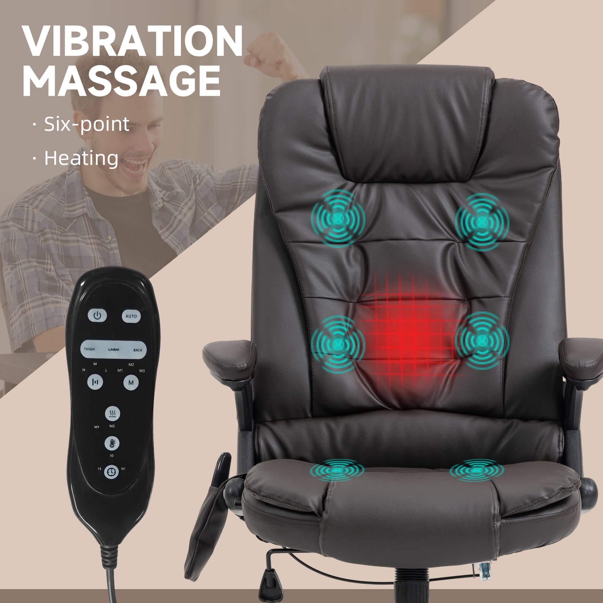 VIBRATION MASSAGE  
- Six-point  
- Heating
