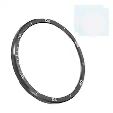 Front. Unique Bargains - 43mm Steel Watch Bezel Insert Ring Adhesive Bumper Cover for Garmin Fenix 8 Amoled Display - Black/White.