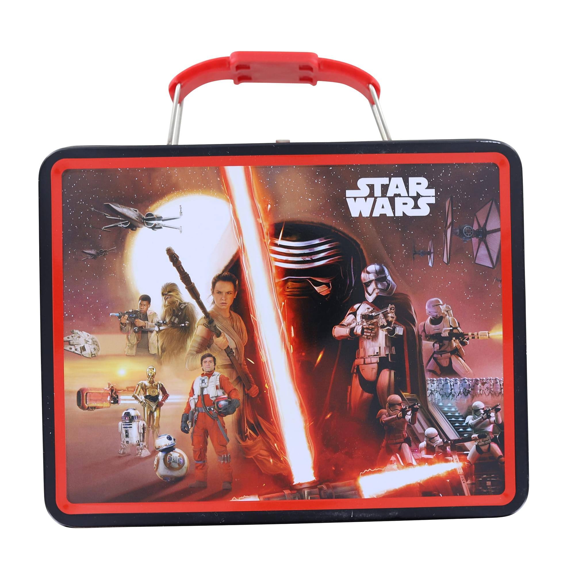 Toynk - Star Wars: The Force Awakens Tin Box Company Retro Metal Lunchbox - Red
