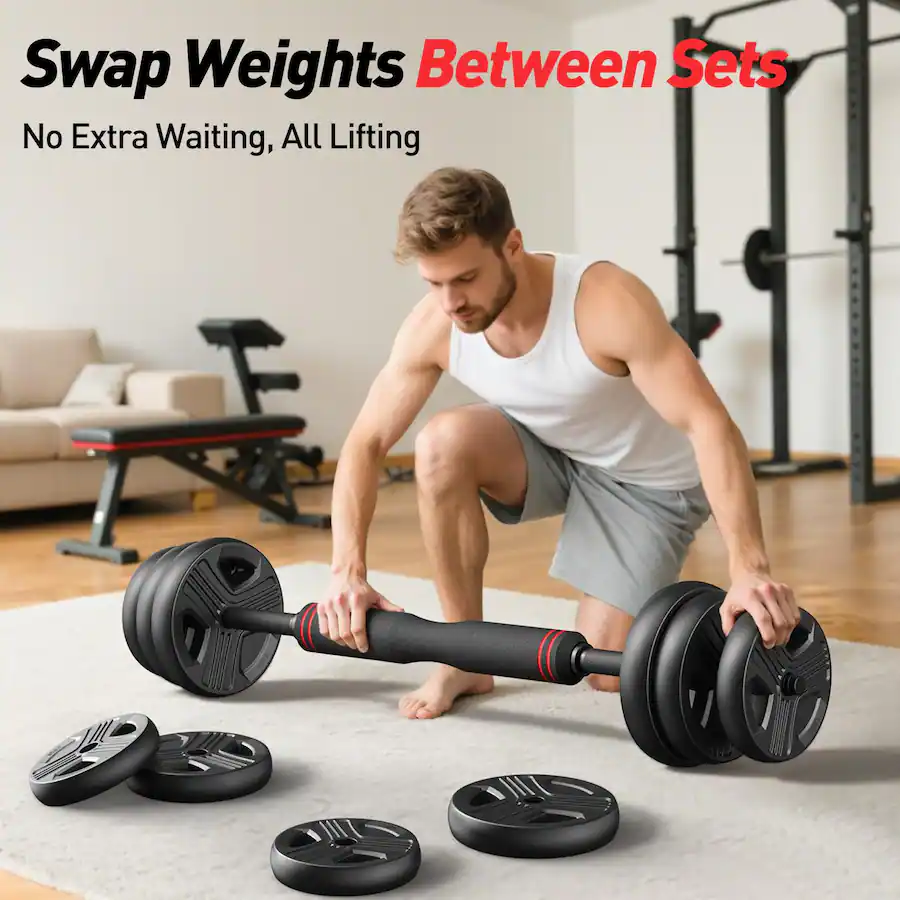 Front Weight Setup Swap Weights Between Sets No Extra Waiting, All Lifting