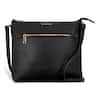 Front. Champs - Gala Collection Leather Cross-Body Bag - Black.