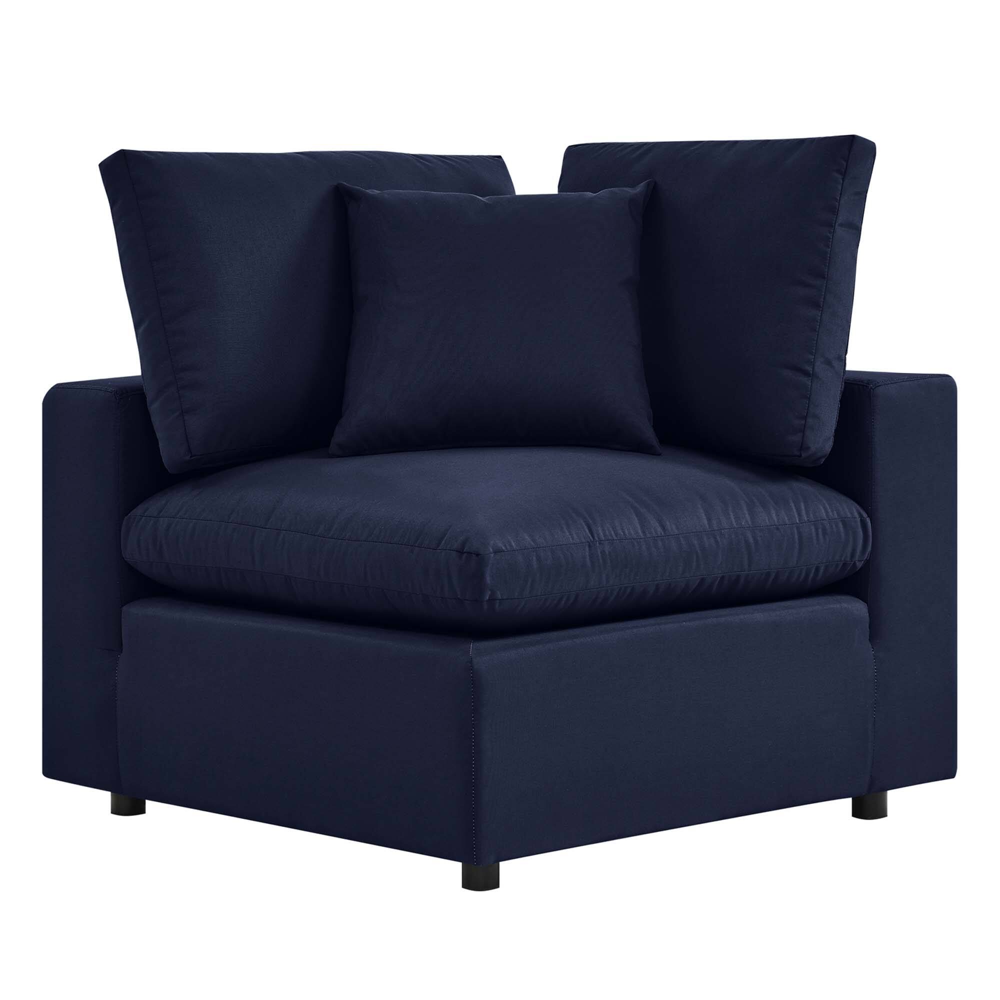Alt View 4. Modway - Commix Overstuffed Outdoor Patio Loveseat by Modway - Navy.