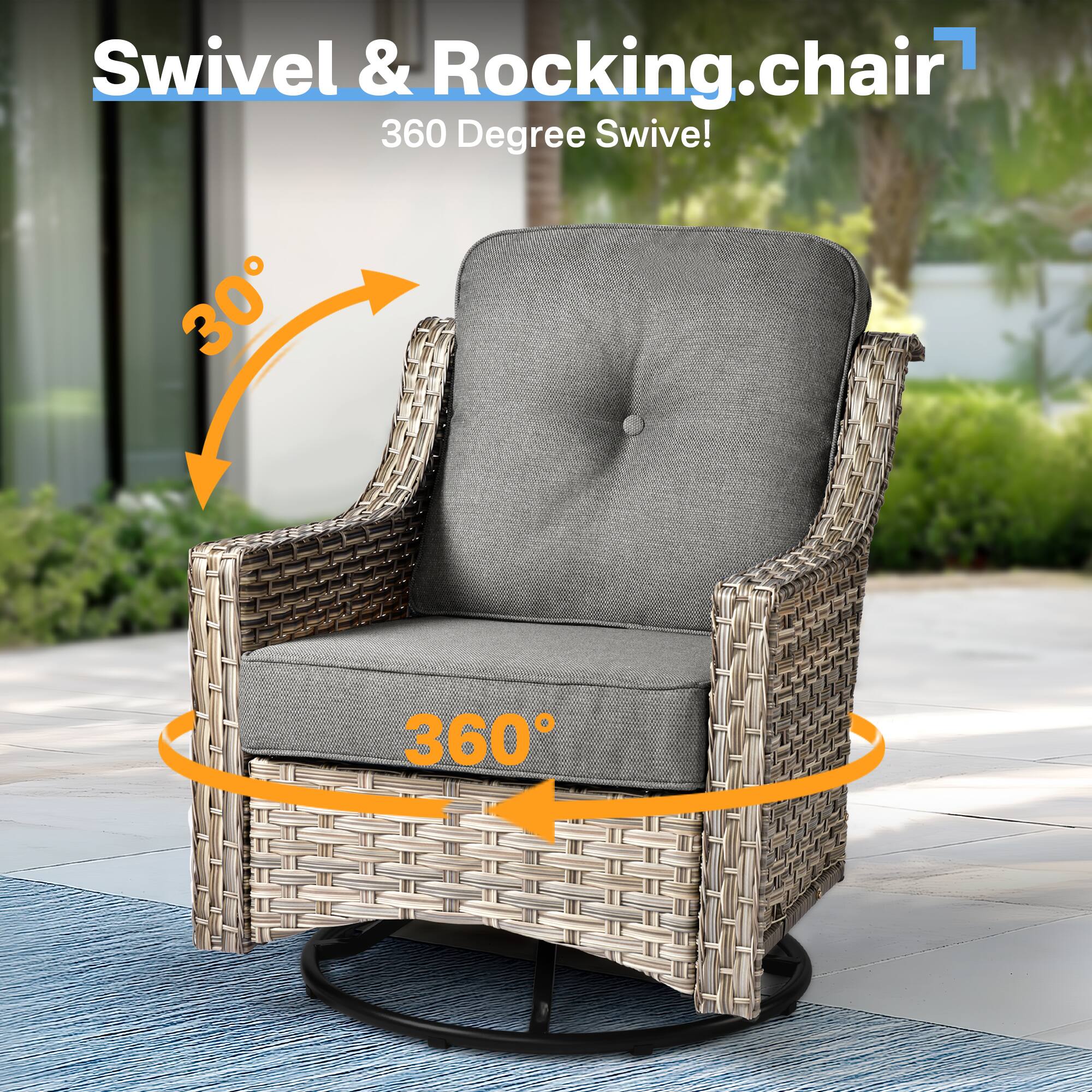 Swivel & Rocking Chair  
360 Degree Swivel!