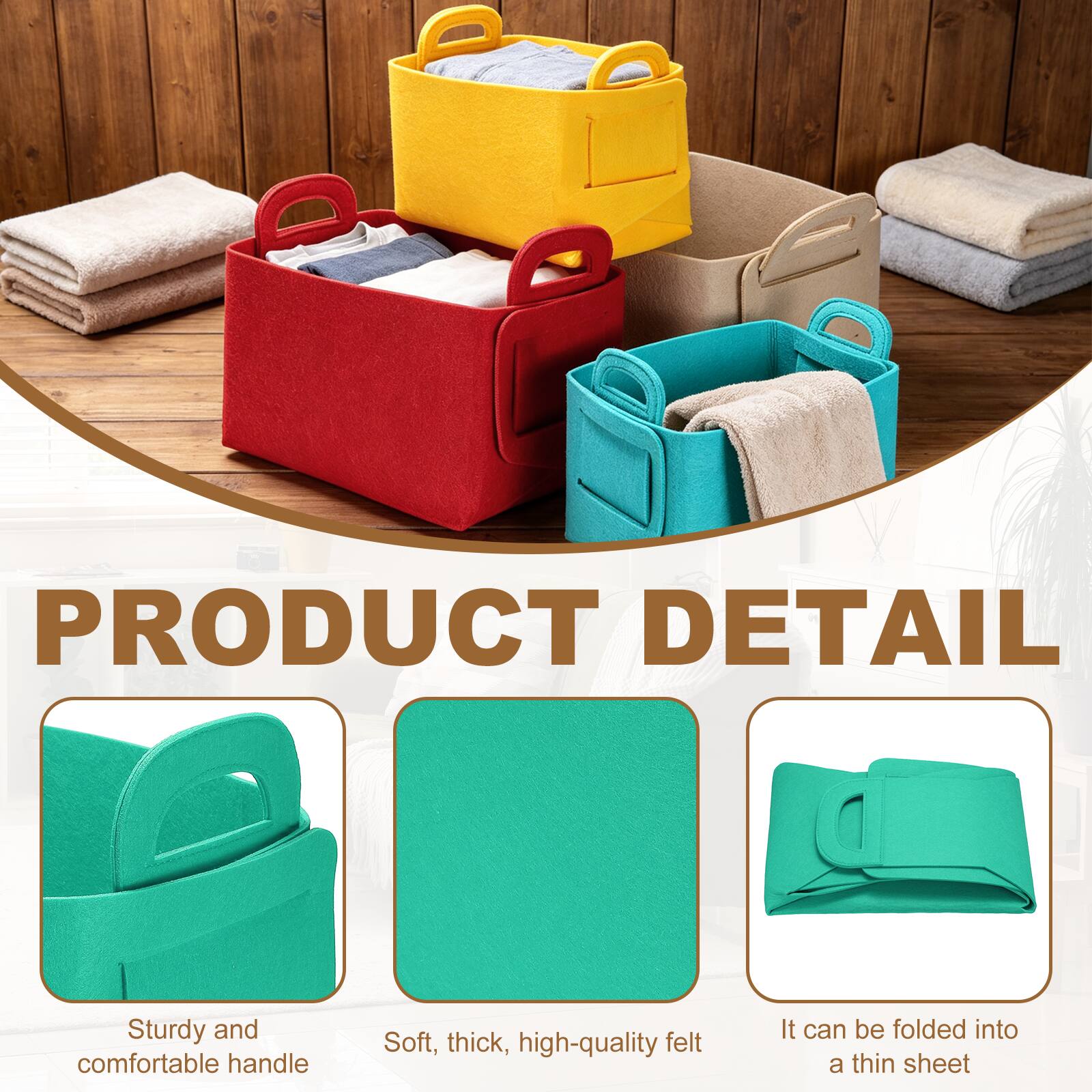 PRODUCT DETAIL

- Sturdy and comfortable handle
- Soft, thick, high-quality felt
- It can be folded into a thin sheet