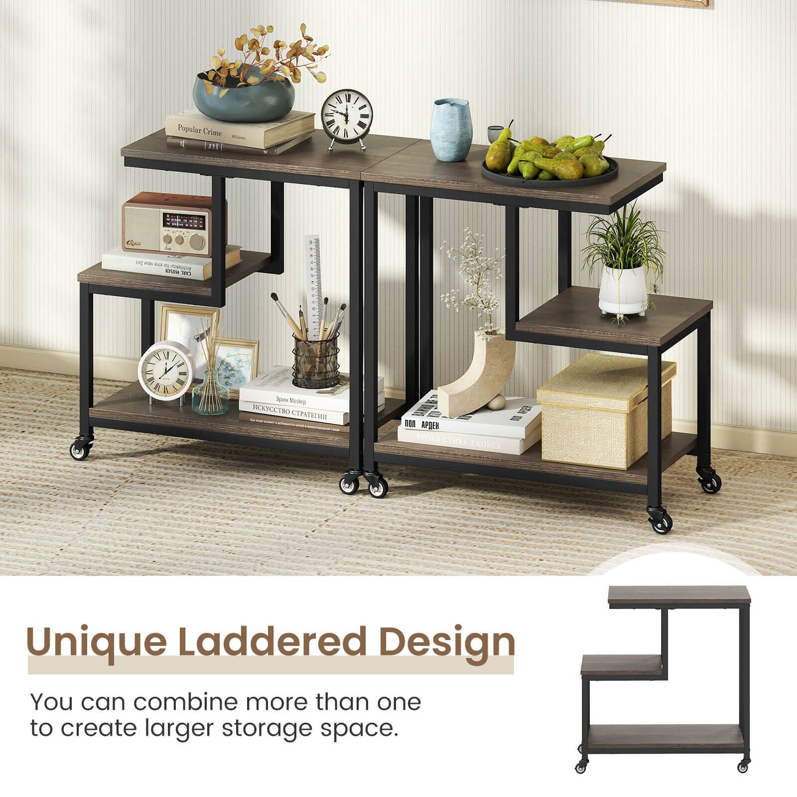 Unique Laddered Design: You can combine more than one to create larger storage space.