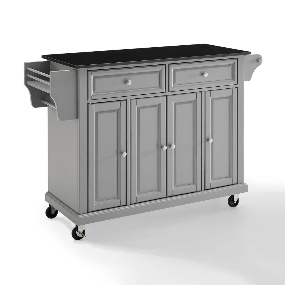 Alt View 8. Crosley Furniture - Full Size Granite Top Kitchen Cart - Gray.