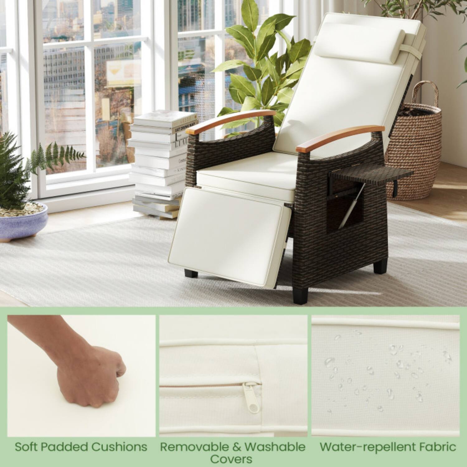 MT EIN Soft Padded Cushions  
Removable & Washable Water-repellent Fabric Covers