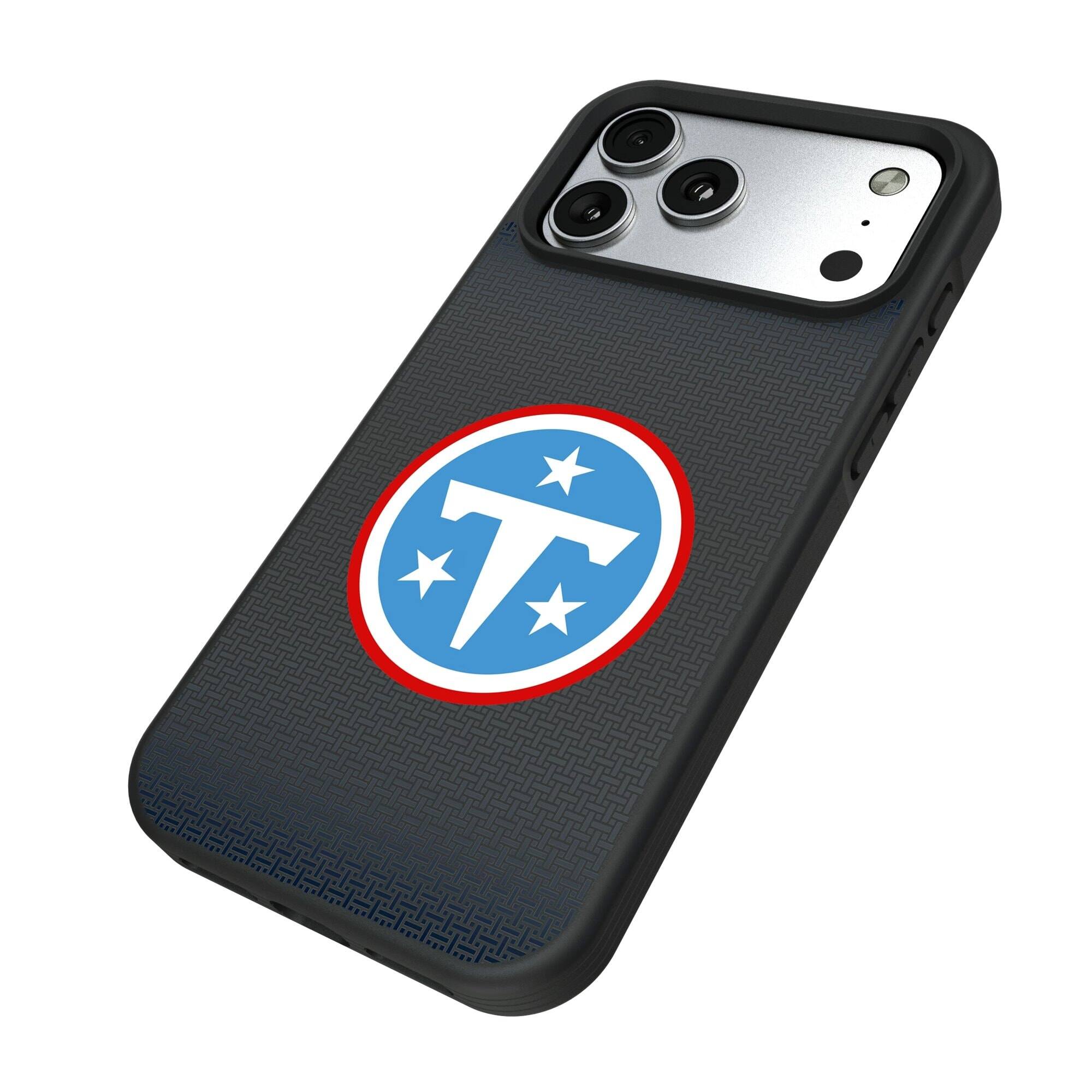 Alt View 1. Keyscaper - Tennessee Titans Bump Case with 8.2ft Drop Protection - 14 Pro - Black.