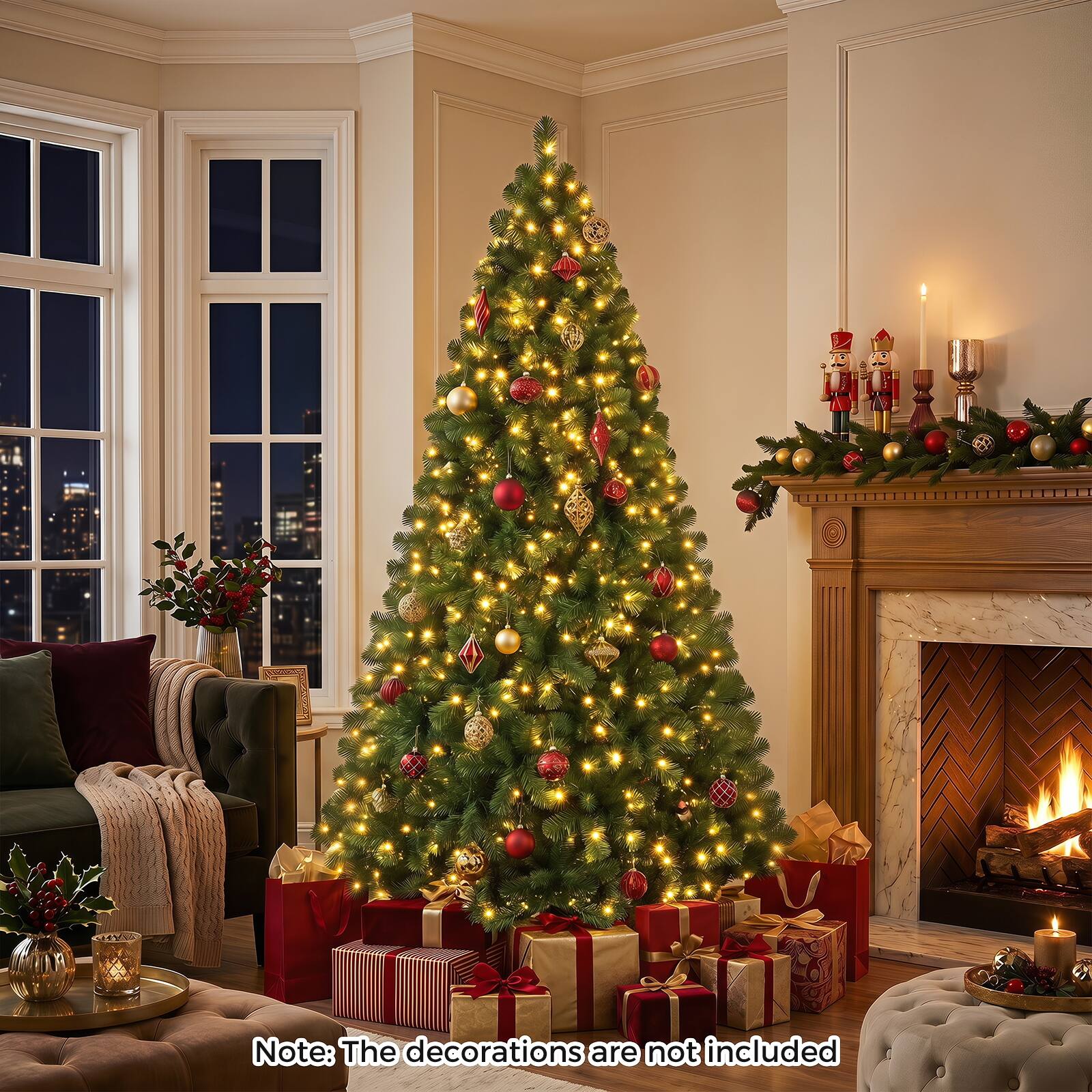 Note: The decorations are not included
