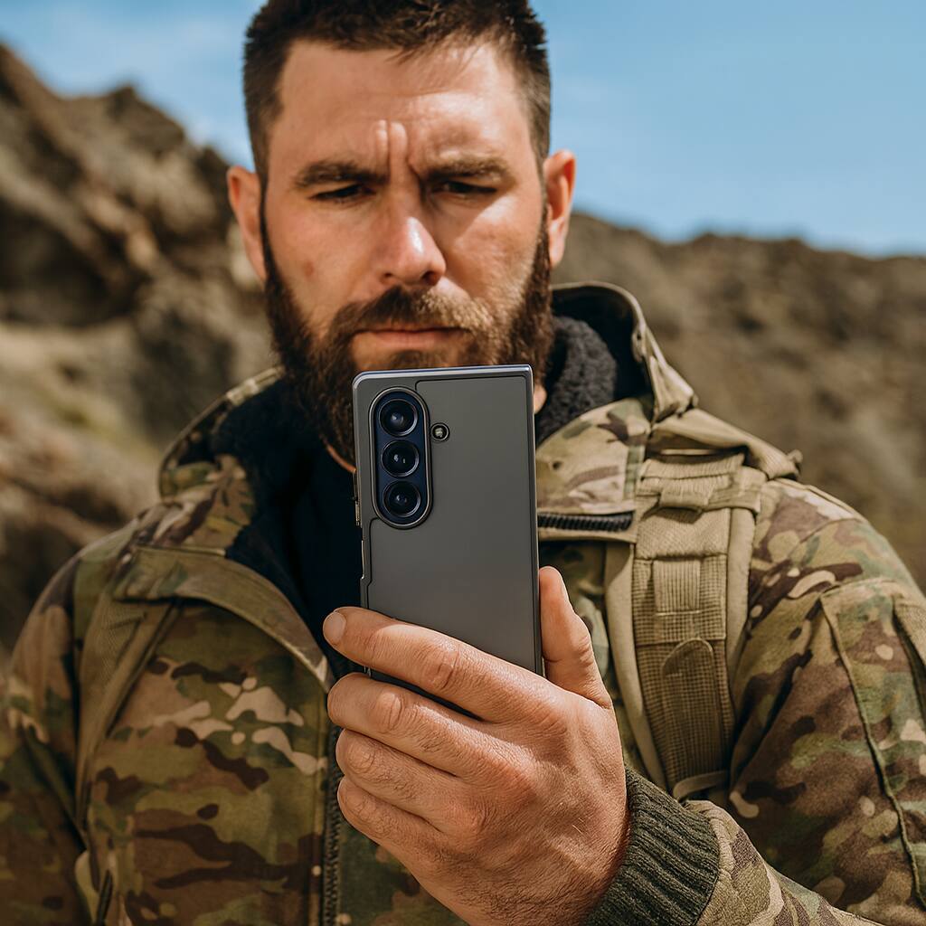 Alt View 6. Sahara - Venture Series Matte Case for Samsung Galaxy Z Fold7 - Scorpion Black.