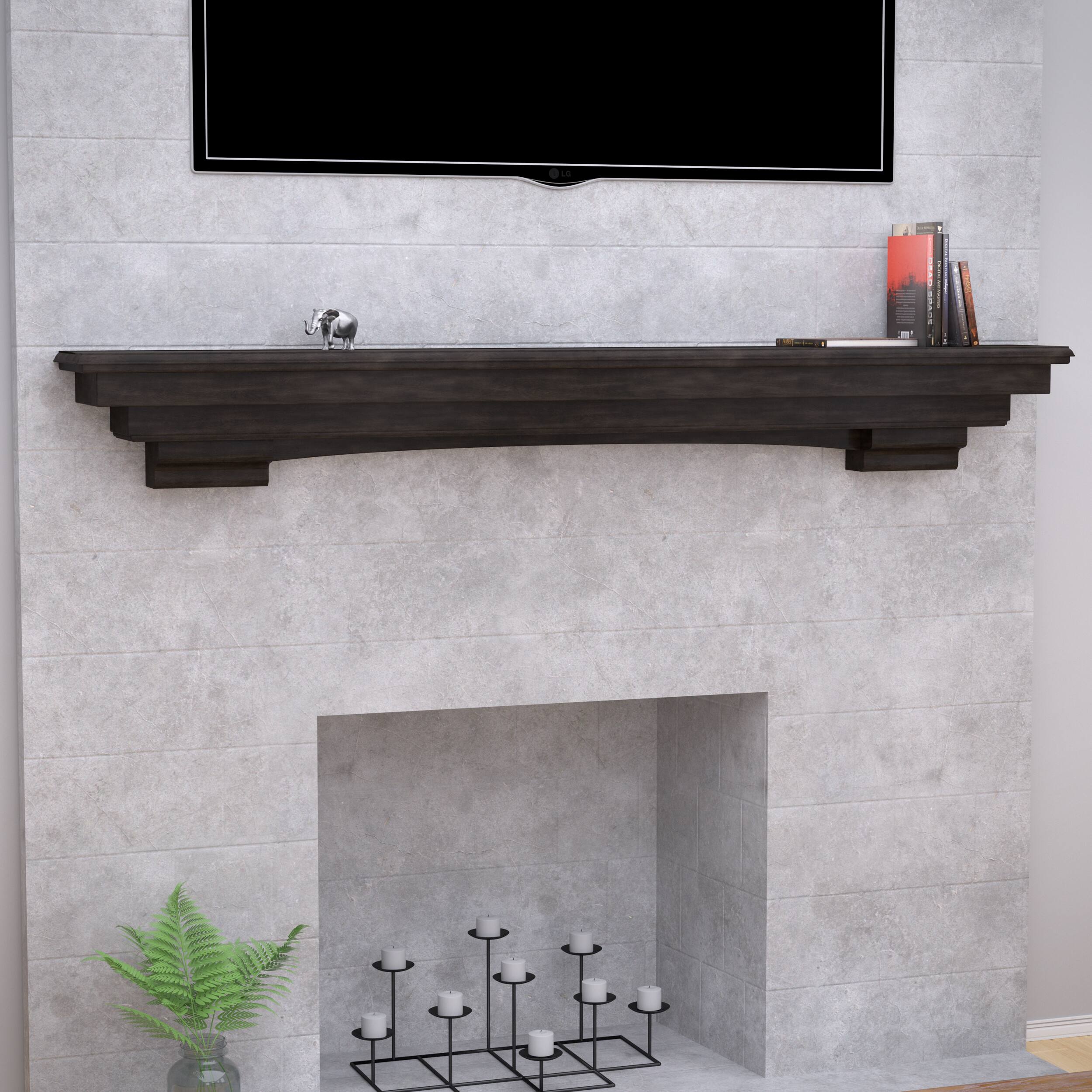 Front. TinyHomie - Alconbury Fireplace Mantel Shelf.