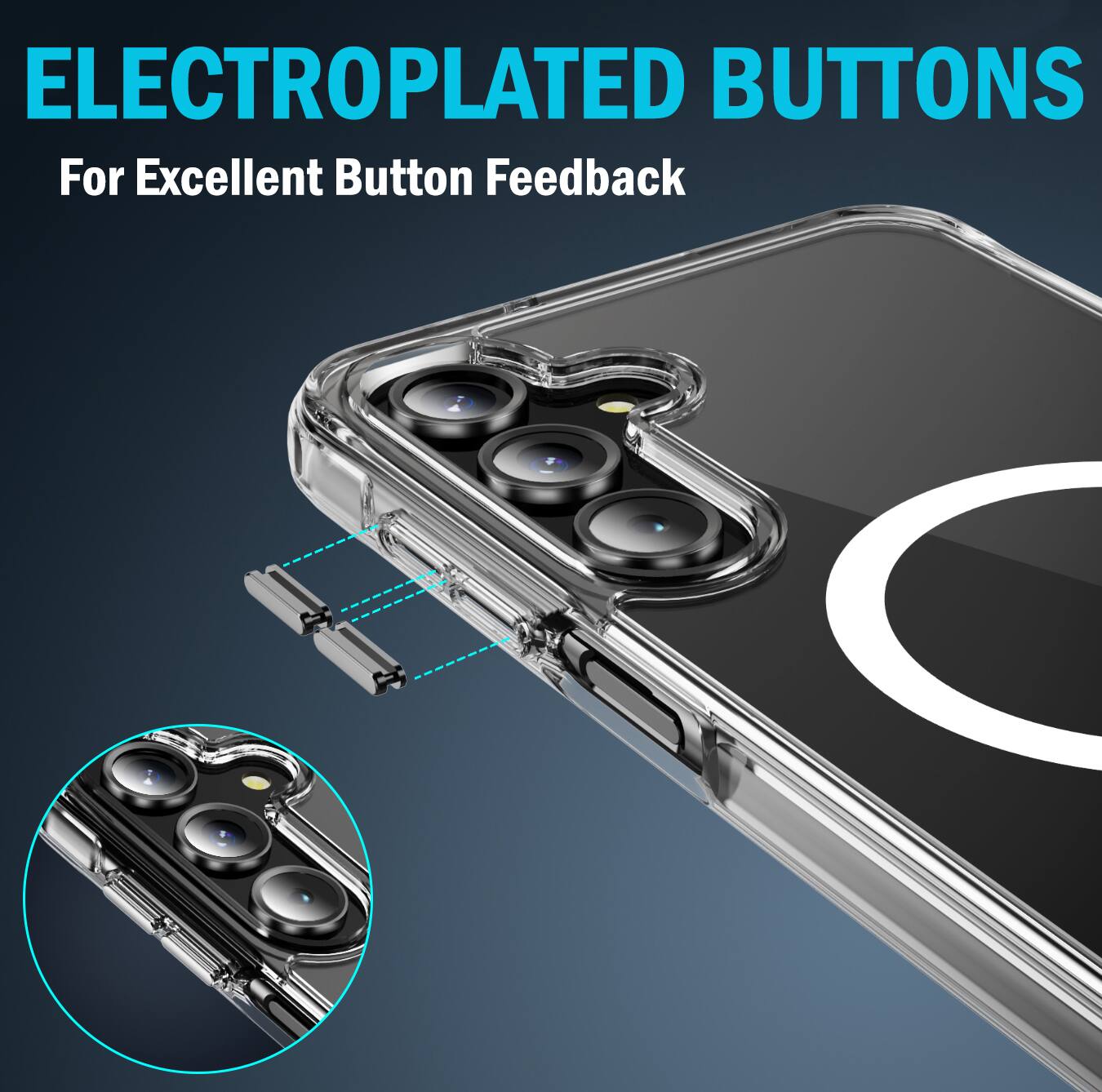 ELECTROPLATED BUTTONS  
For Excellent Button Feedback