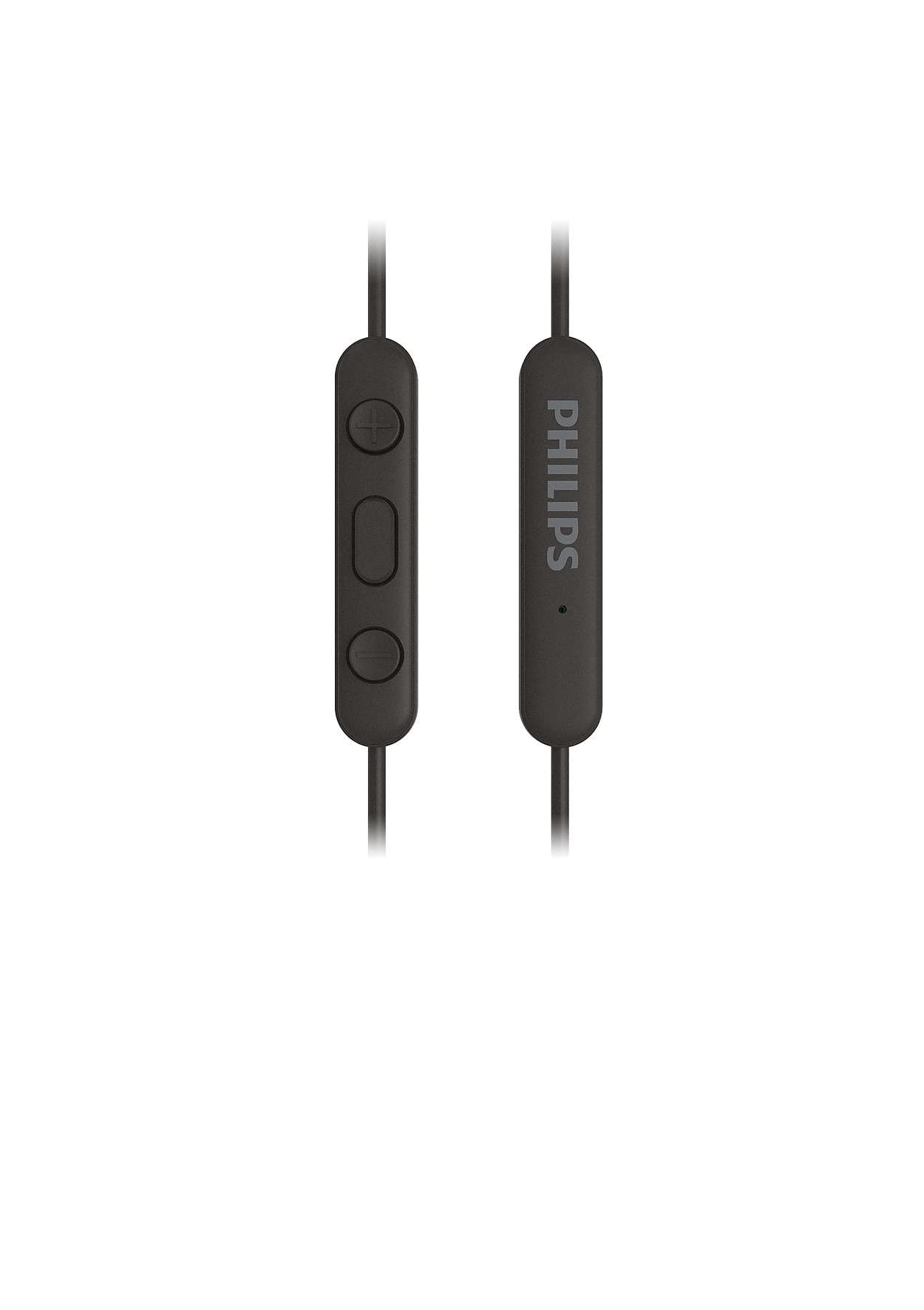Alt View 3. Philips - In-Ear USB C Wired Earbuds With Mic, Powerful Bass, In Ear Headphones, TAE5008 - Black.