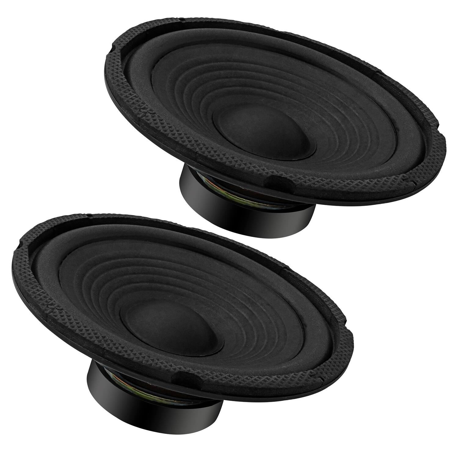 5 CORE - 6.5 Inch Subwoofer Pair 300W Car Audio Deep Bass Replacement Sub Woofer Speaker 4 Ohm - Black