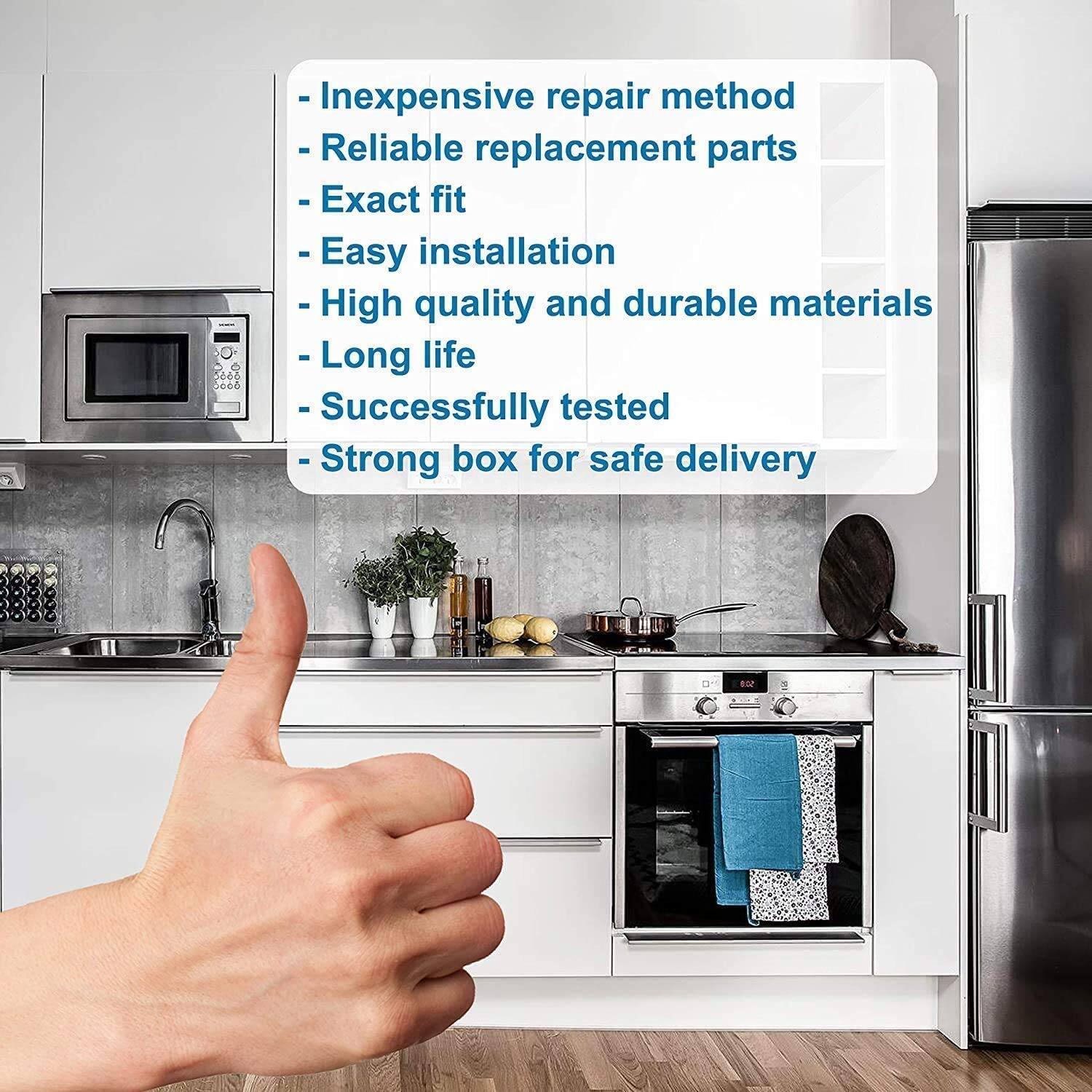 - Inexpensive repair method
- Reliable replacement parts
- Exact fit
- Easy installation
- High quality and durable materials
- Long life
- Successfully tested
- Strong box for safe delivery