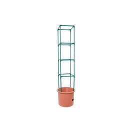 Hydrofarm - GCTB Tomato Barrel Pot Garden Planting System and 4 Foot Trellis Tower - Brown