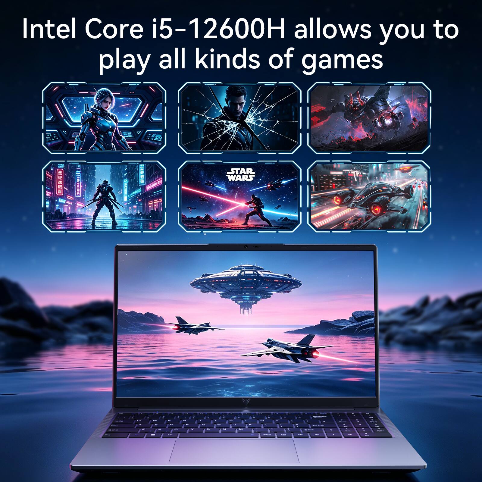 Intel Core i5-12600H allows you to play all kinds of games.