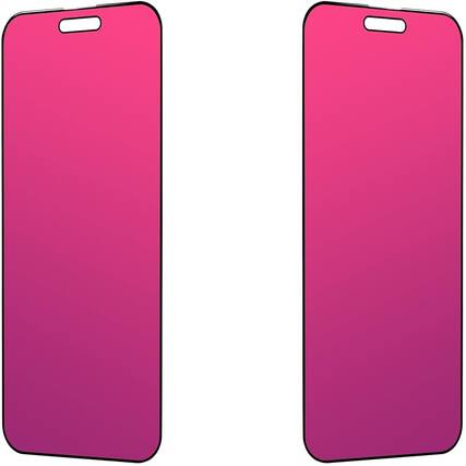 Front. PARKER SLATER - 2 Pack Privacy Screen Protector for iPhone 16 Pro Max 6.9", Gradient Electroplated Tempered Glass, Anti-Spy, Anti-Blue L - Gradient Color.