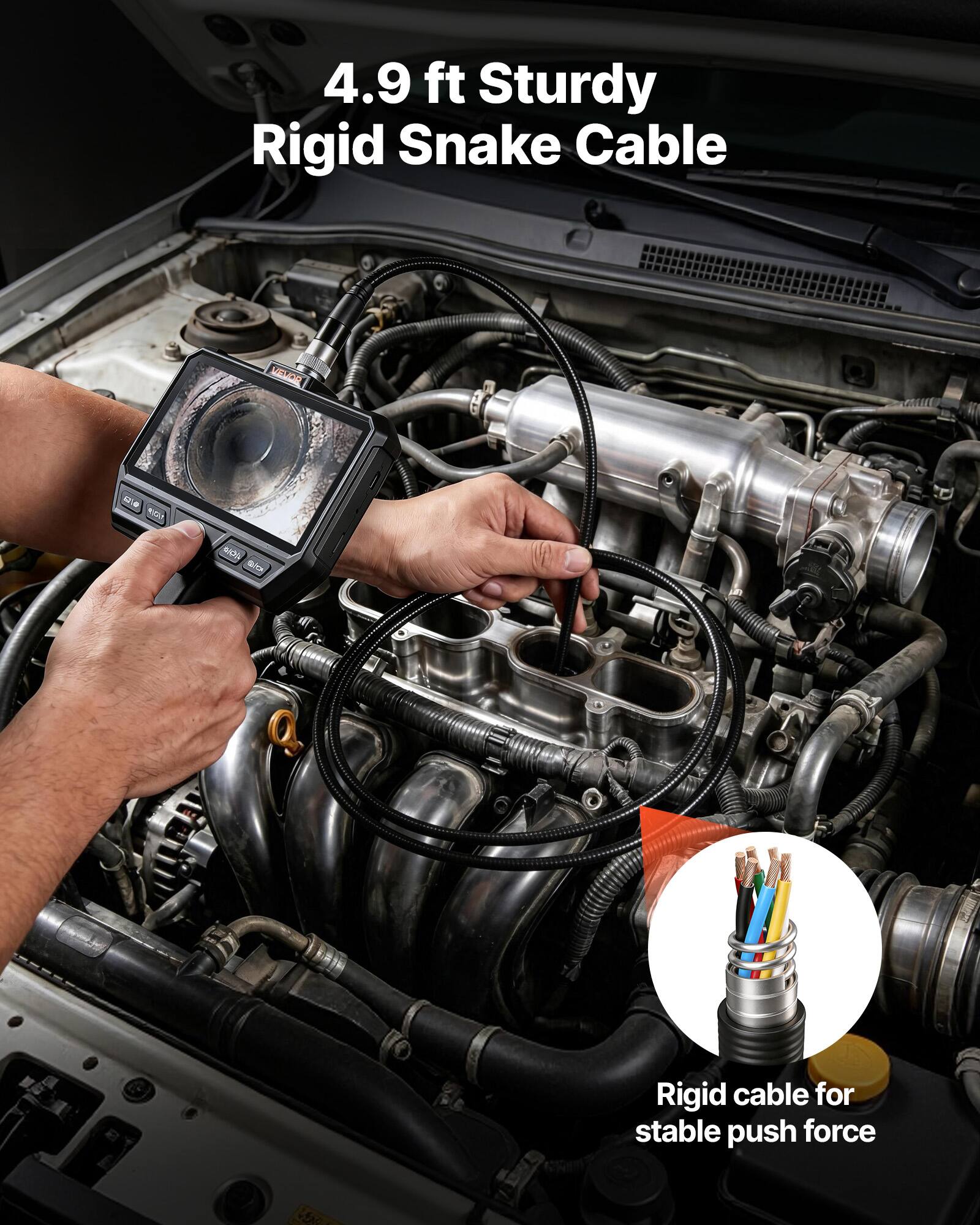 4.9 ft Sturdy Rigid Snake Cable

Rigid cable for stable push force