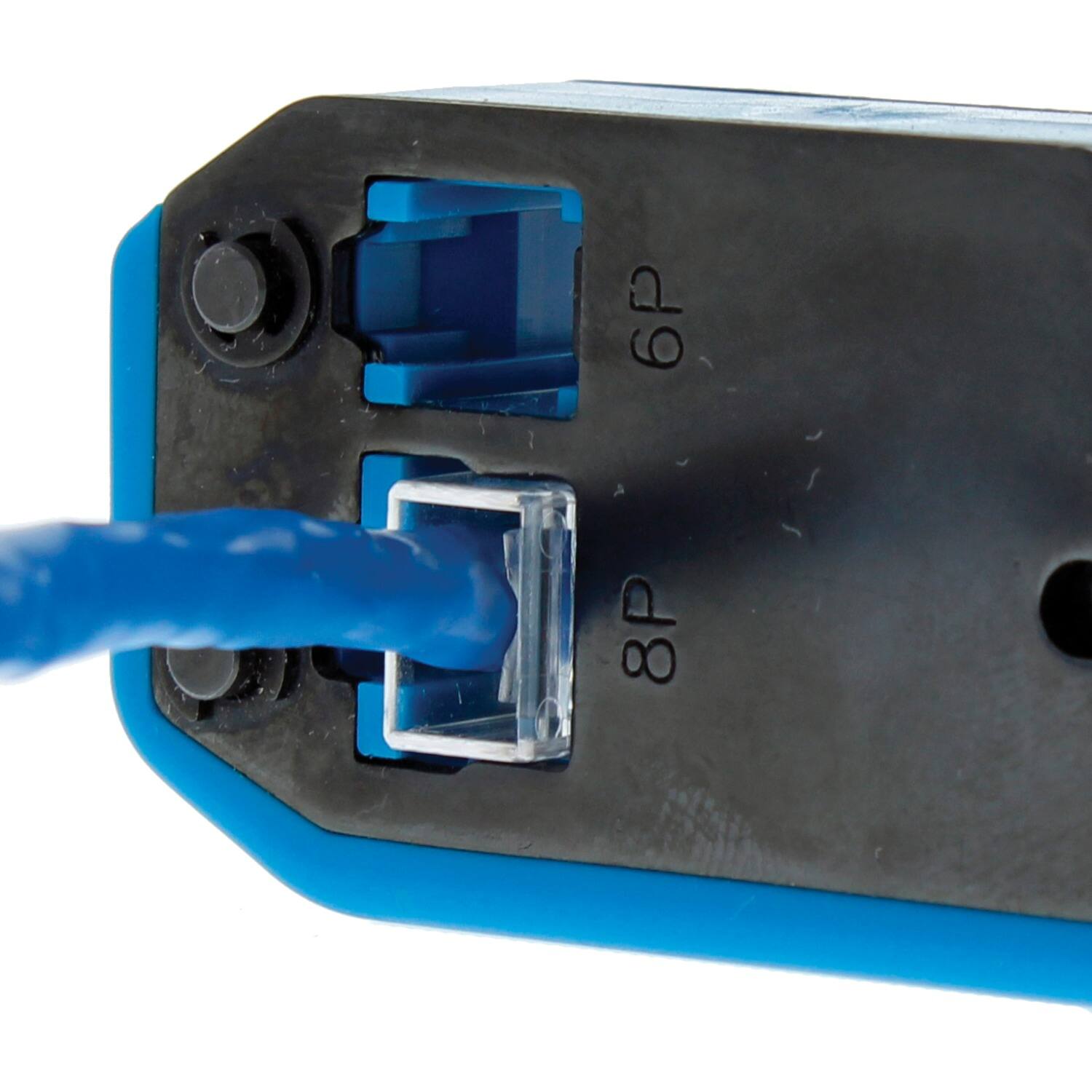 Alt View 7. IDEAL - Data/Voice RJ45 RJ11 Crimp Tool Kit - Blue.