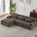 Alt View 5. Aukfa - Chenille L-Shape Sectional Sofa-Minimalist, Sleeper Couch for Living Room, Apartment, Reception-No Assembly - Brown.