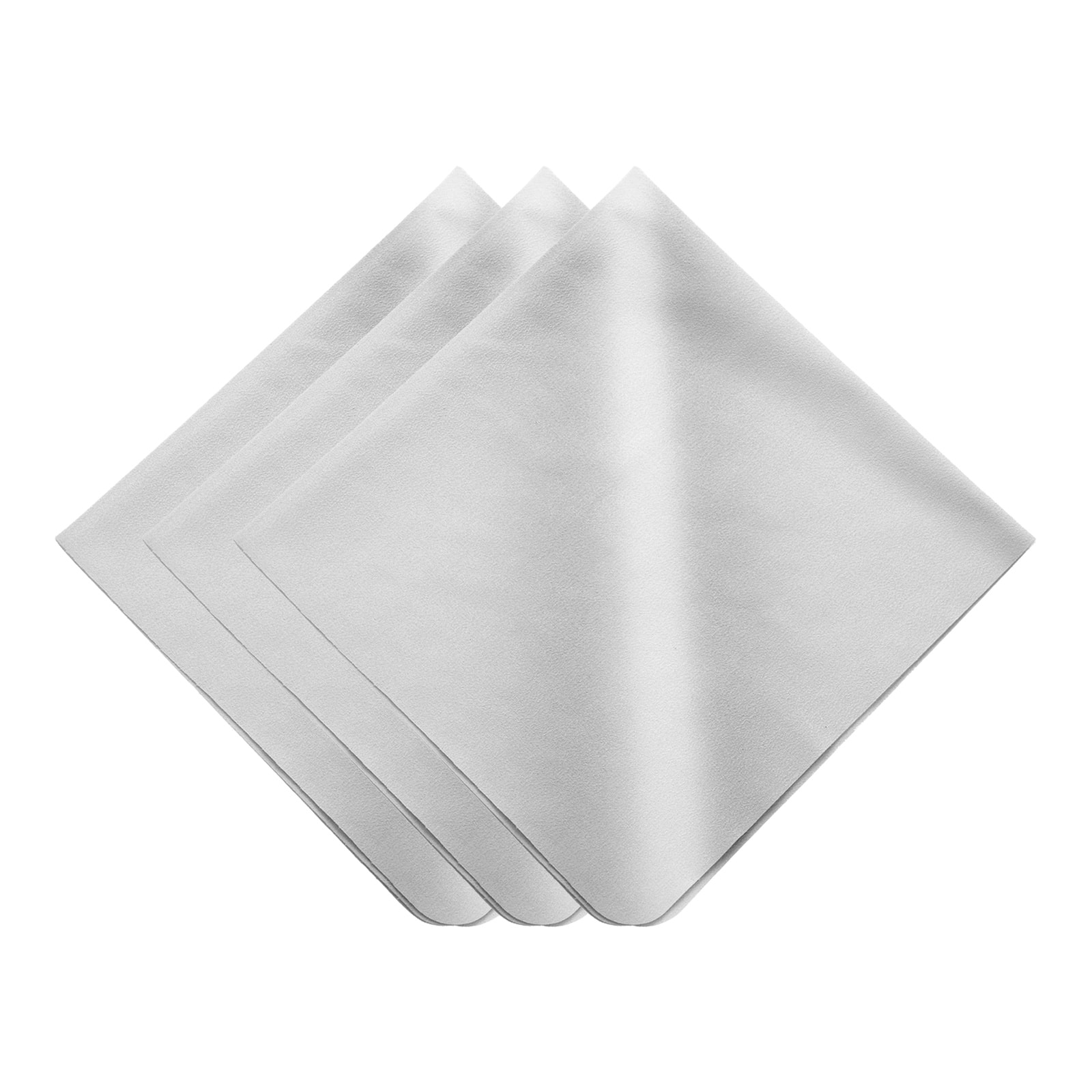Unique Bargains - 3pcs Soft Eyeglass Cloths, 15.8"x15.8" Microfiber Cleaning Cloth for Lens, Glasses, Jewelry, LCD Screens, Cameras - Light Gray