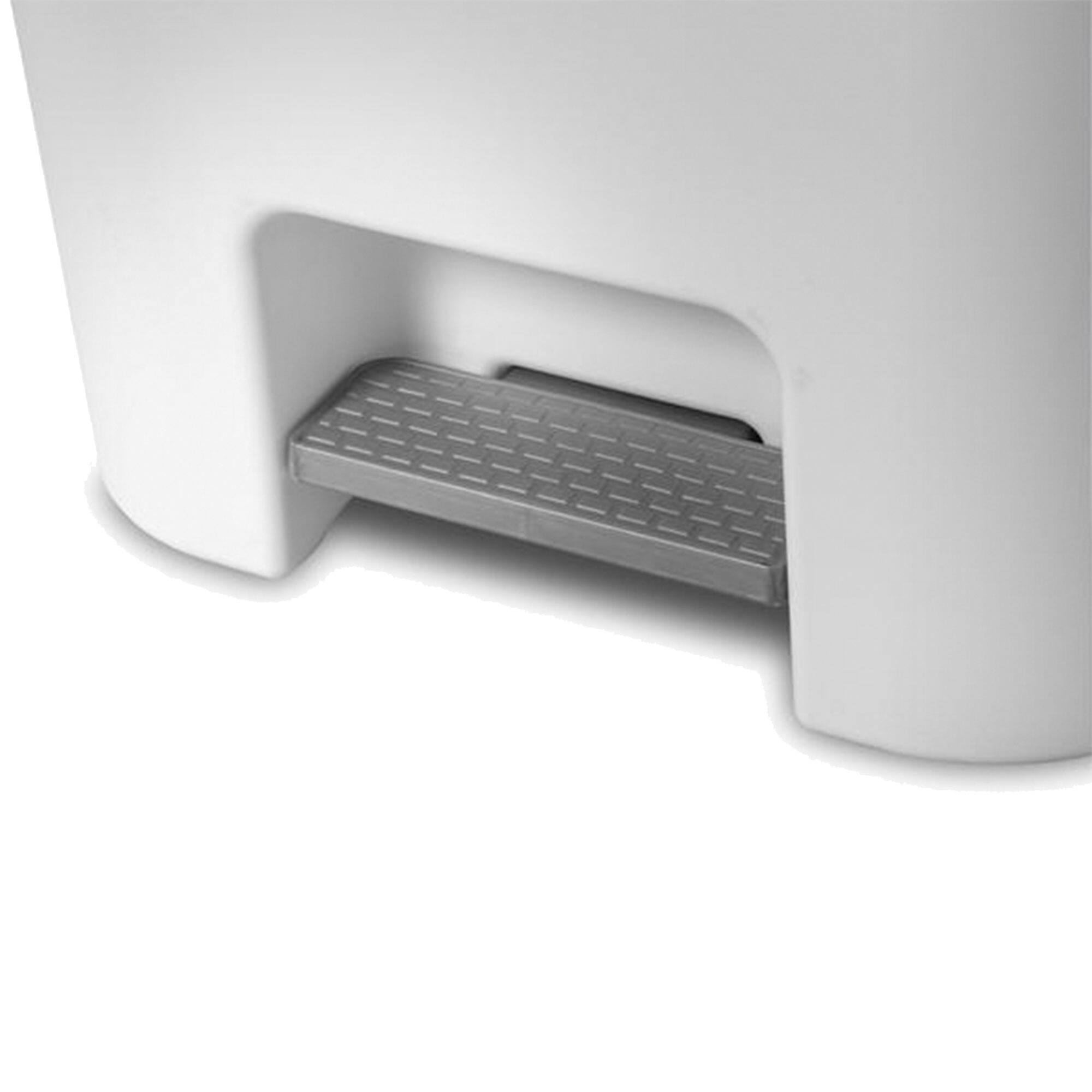 Alt View 7. Sterilite - Sterilite 11.9 Gal Rectangle Step On Trash Kitchen Wastebasket, White (4 Pack) - White.